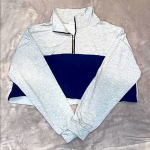 cropped quarter zip